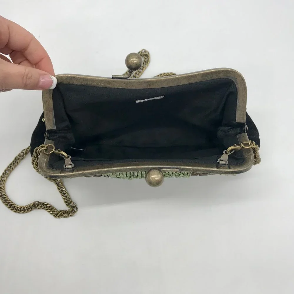 Chico's Vintage Beaded Suede Clutch_11